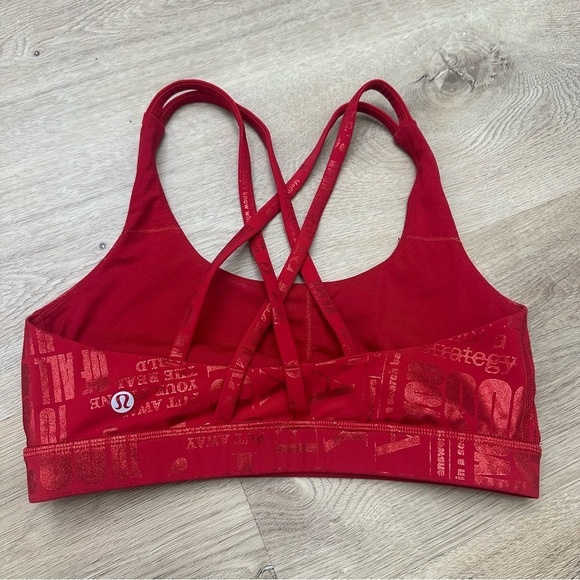 Lululemon Energy Bra *Manifesto
20YR Manifesto Foil Dark Red - Picture 5 of 9